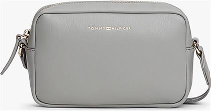 ΓΥΝΑΙΚΕΙΑ ΤΣΑΝΤΑ CROSSBODY ΜΕ ΜΕΤΑΛΛΙΚΟ ΛΟΓΟΤΥΠΟ - AW0AW17689 ΓΚΡΙ TOMMY HILFIGER