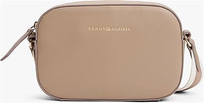 ΓΥΝΑΙΚΕΙΑ ΤΣΑΝΤΑ CROSSBODY ΜΕ ΜΕΤΑΛΛΙΚΟ MONOGRAM - AW0AW17450 ΜΠΕΖ TOMMY HILFIGER