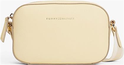 ΓΥΝΑΙΚΕΙΑ ΤΣΑΝΤΑ CROSSBODY ΜΕ ΜΕΤΑΛΛΙΚΟ MONOGRAM - AW0AW17450 ΚΡΕΜ TOMMY HILFIGER