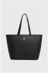 ΓΥΝΑΙΚΕΙΑ ΤΣΑΝΤΑ ΩΜΟΥ ΜΕ ΜΕΤΑΛΛΙΚΟ MONOGRAM - AW0AW15178 ΜΑΥΡΟ TOMMY HILFIGER