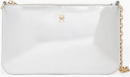 ΓΥΝΑΙΚΕΙΑ ΤΣΑΝΤΑ ΩΜΟΥ ΜΕ ΜΕΤΑΛΛΙΚΟ MONOGRAM ''ICON'' - AW0AW18219 ΑΣΗΜΙ TOMMY HILFIGER
