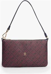 ΓΥΝΑΙΚΕΙΑ ΤΣΑΝΤΑ ΩΜΟΥ ΜΕ ΜΕΤΑΛΛΙΚΟ MONOGRAM ΚΑΙ ALL-OVER LOGO PRINT ''ICON'' - AW0AW18026 ΜΠΟΡΝΤΟ TOMMY HILFIGER