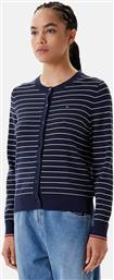 ΓΥΝΑΙΚΕΙΑ ΖΑΚΕΤΑ ΜΕ ΡΙΓΕ ΣΧΕΔΙΟ REGULAR FIT - WW0WW42370 ΜΠΛΕ ΣΚΟΥΡΟ TOMMY HILFIGER