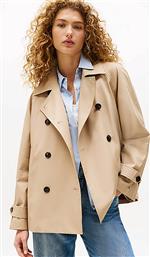 ΓΥΝΑΙΚΕΙΟ ΑΔΙΑΒΡΟΧΟ ΗΜΙΠΑΛΤΟ REGULAR FIT - WW0WW45618 ΜΠΕΖ TOMMY HILFIGER