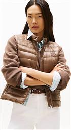 ΓΥΝΑΙΚΕΙΟ ΑΜΑΝΙΚΟ ΜΠΟΥΦΑΝ ΜΕ ΚΑΠΙΤΟΝΕ ΣΧΕΔΙΟ ΚΑΙ ΛΟΓΟΤΥΠΟ REGULAR FIT - WW0WW45499 ΚΑΦΕ TOMMY HILFIGER