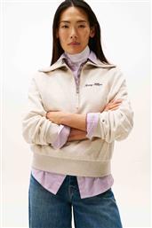 ΓΥΝΑΙΚΕΙΟ FLEECE ΜΕ ΛΟΓΟΤΥΠΟ ΚΑΙ ΦΕΡΜΟΥΑΡ REGULAR FIT - WW0WW46632 ΕΚΡΟΥ TOMMY HILFIGER