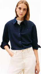 ΓΥΝΑΙΚΕΙΟ ΚΟΤΛΕ ΠΟΥΚΑΜΙΣΟ ΜΟΝΟΧΡΩΜΟ RELAXED FIT - WW0WW46850 ΜΠΛΕ ΣΚΟΥΡΟ TOMMY HILFIGER