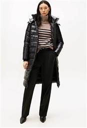 ΓΥΝΑΙΚΕΙΟ ΜΑΚΡΥ ΜΠΟΥΦΑΝ ΜΟΝΟΧΡΩΜΟ ΜΕ ΚΑΠΙΤΟΝΕ ΣΧΕΔΙΟ REGULAR FIT - WW0WW47356 ΜΑΥΡΟ TOMMY HILFIGER