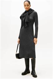 ΓΥΝΑΙΚΕΙΟ ΠΛΕΚΤΟ MIDI ΦΟΡΕΜΑ REGULAR FIT - WW0WW47303 ΑΝΘΡΑΚΙ TOMMY HILFIGER