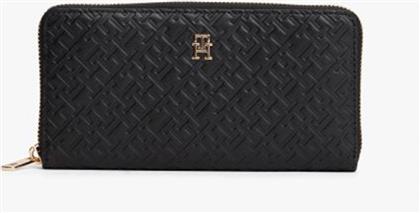 ΓΥΝΑΙΚΕΙΟ ΠΟΡΤΟΦΟΛΙ ΜΕ ALL-OVER ΑΝΑΓΛΥΦΟ MONOGRAM ''ICON'' - AW0AW17955 ΜΑΥΡΟ TOMMY HILFIGER