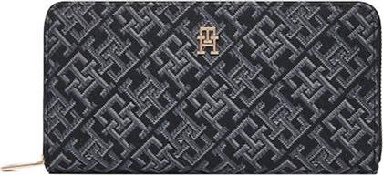 ΓΥΝΑΙΚΕΙΟ ΠΟΡΤΟΦΟΛΙ ΜΕ ALL-OVER MONOGRAM ''ICON'' - AW0AW17956 ΜΑΥΡΟ TOMMY HILFIGER