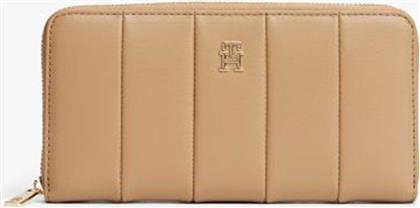 ΓΥΝΑΙΚΕΙΟ ΠΟΡΤΟΦΟΛΙ ΜΕ ΜΕΤΑΛΛΙΚΟ ΜΟΝΟΓΡΑΜΜΑ - AW0AW17747 ΕΚΡΟΥ TOMMY HILFIGER