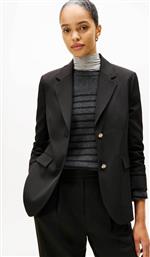 ΓΥΝΑΙΚΕΙΟ ΣΑΚΑΚΙ ΜΟΝΟΧΡΩΜΟ REGULAR FIT - WW0WW46662 ΜΑΥΡΟ TOMMY HILFIGER