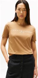 ΓΥΝΑΙΚΕΙΟ T-SHIRT ΜΕ LOGO PRINT REGULAR FIT - WW0WW40276 ΚΑΦΕ TOMMY HILFIGER