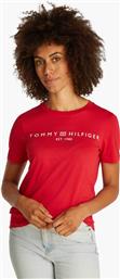 ΓΥΝΑΙΚΕΙΟ T-SHIRT ΜΕ LOGO PRINT REGULAR FIT - WW0WW40276 ΚΟΚΚΙΝΟ TOMMY HILFIGER