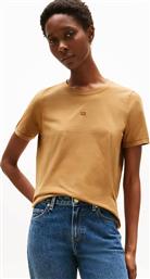 ΓΥΝΑΙΚΕΙΟ T-SHIRT ΜΕ ΛΟΓΟΤΥΠΟ REGULAR FIT - WW0WW45626 ΚΑΦΕ TOMMY HILFIGER