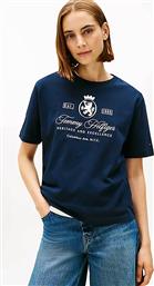ΓΥΝΑΙΚΕΙΟ T-SHIRT ΜΕ ΛΟΓΟΤΥΠΟ RELAXED FIT - WW0WW46118 ΜΠΛΕ ΣΚΟΥΡΟ TOMMY HILFIGER