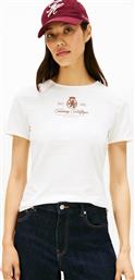 ΓΥΝΑΙΚΕΙΟ T-SHIRT ΜΕ ΛΟΓΟΤΥΠΟ SLIM FIT - WW0WW47316 ΛΕΥΚΟ TOMMY HILFIGER
