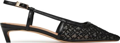 ΓΟΒΑΚΙΑ MONO SQUARED TOE KITTEN SLINGB FW0FW08746 ΜΑΥΡΟ TOMMY HILFIGER