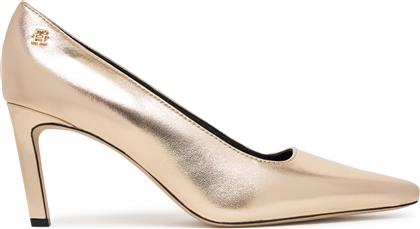 ΓΟΒΕΣ LOGO METALLIC PUMP SLANTED HL FW0FW08994 ΧΡΥΣΟ TOMMY HILFIGER