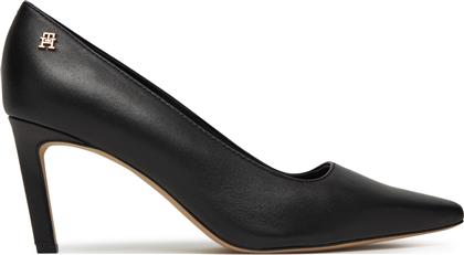 ΓΟΒΕΣ LOGO PUMP SLANTED HL FW0FW08993 ΜΑΥΡΟ TOMMY HILFIGER