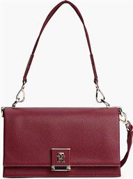 GUESS ΓΥΝΑΙΚΕΙΑ ΤΣΑΝΤΑ ΧΕΙΡΟΣ/CROSSBODY ΜΕ ΜΕΤΑΛΛΙΚΟ MONOGRAM - AW0AW17726 ΜΠΟΡΝΤΟ TOMMY HILFIGER