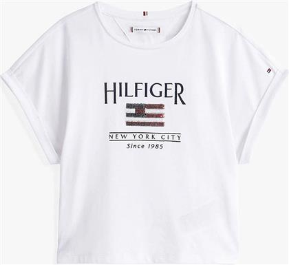 HILFIGER SEQUINS FLAG TEE SS TOMMY HILFIGER