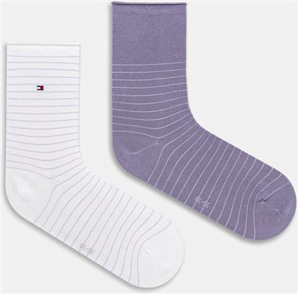 ΚΑΛΤΣΕΣ 2-PACK ΧΡΩΜΑ: ΜΟΒ, 701236455 TOMMY HILFIGER