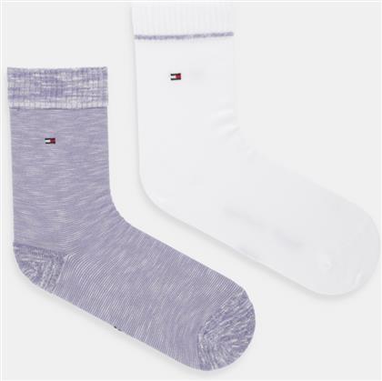 ΚΑΛΤΣΕΣ 2-PACK ΧΡΩΜΑ: ΜΟΒ, 701236460 TOMMY HILFIGER