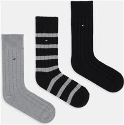 ΚΑΛΤΣΕΣ 3-PACK ΧΡΩΜΑ: ΜΑΥΡΟ, 701235377 TOMMY HILFIGER