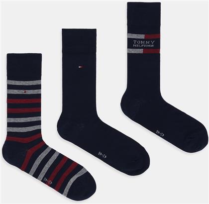 ΚΑΛΤΣΕΣ 3-PACK ΧΡΩΜΑ: ΝΑΥΤΙΚΟ ΜΠΛΕ, 701235376 TOMMY HILFIGER