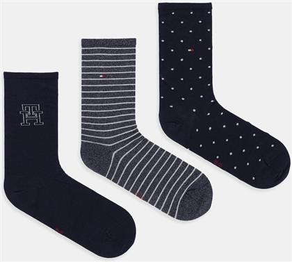 ΚΑΛΤΣΕΣ 3-PACK ΧΡΩΜΑ: ΝΑΥΤΙΚΟ ΜΠΛΕ, 701236464 TOMMY HILFIGER