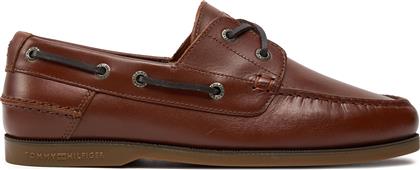 ΚΛΕΙΣΤΑ ΠΑΠΟΥΤΣΙΑ TH BOAT SHOE CORE LEATHER FM0FM04506 ΚΑΦΕ TOMMY HILFIGER