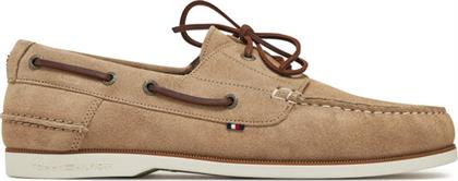 ΚΛΕΙΣΤΑ ΠΑΠΟΥΤΣΙΑ TH BOAT SHOE CORE SUEDE FM0FM05387 ΜΠΕΖ TOMMY HILFIGER