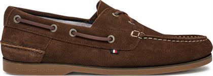 ΚΛΕΙΣΤΑ ΠΑΠΟΥΤΣΙΑ TH BOAT SHOE CORE SUEDE FM0FM05387 ΚΑΦΕ TOMMY HILFIGER