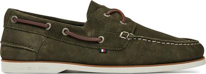 ΚΛΕΙΣΤΑ ΠΑΠΟΥΤΣΙΑ TH BOAT SHOE CORE SUEDE FM0FM05387 ΠΡΑΣΙΝΟ TOMMY HILFIGER