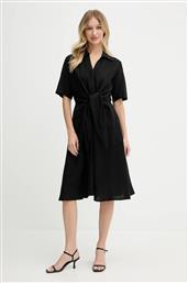 ΛΙΝΟ ΦΟΡΕΜΑ ΧΡΩΜΑ: ΜΑΥΡΟ, WW0WW45836 TOMMY HILFIGER