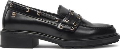 LOAFERS NAUTICAL EYELETS FW0FW08148 ΜΑΥΡΟ TOMMY HILFIGER