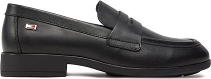 LORDS FLAG LEATHER CLASSIC LOAFER FW0FW08030 ΜΑΥΡΟ TOMMY HILFIGER
