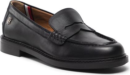 LORDS TH PREPPY FLAT LOAFER FW0FW06676 ΜΑΥΡΟ TOMMY HILFIGER