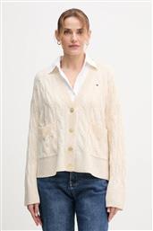 ΜΑΛΛΙΝΗ ΖΑΚΕΤΑ ΧΡΩΜΑ: ΓΚΡΙ, WW0WW43089 TOMMY HILFIGER