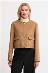 ΜΑΛΛΙΝΟ ΜΠΟΥΦΑΝ ΧΡΩΜΑ: ΚΑΦΕ, WW0WW47446 TOMMY HILFIGER