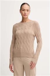 ΜΑΛΛΙΝΟ ΠΟΥΛΟΒΕΡ ΧΡΩΜΑ: ΜΠΕΖ, WW0WW43586 TOMMY HILFIGER