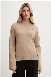 ΜΑΛΛΙΝΟ ΠΟΥΛΟΒΕΡ ΧΡΩΜΑ: ΜΠΕΖ, WW0WW46438 TOMMY HILFIGER