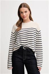 ΜΑΛΛΙΝΟ ΠΟΥΛΟΒΕΡ ΧΡΩΜΑ: ΜΠΕΖ, WW0WW46438 TOMMY HILFIGER