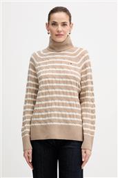 ΜΑΛΛΙΝΟ ΠΟΥΛΟΒΕΡ ΧΡΩΜΑ: ΜΠΕΖ, WW0WW46791 TOMMY HILFIGER