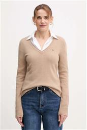 ΜΑΛΛΙΝΟ ΠΟΥΛΟΒΕΡ ΧΡΩΜΑ: ΜΠΟΡΝΤΟ, WW0WW43505 TOMMY HILFIGER