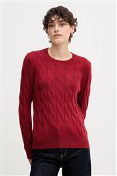 ΜΑΛΛΙΝΟ ΠΟΥΛΟΒΕΡ ΧΡΩΜΑ: ΜΠΟΡΝΤΟ, WW0WW43586 TOMMY HILFIGER