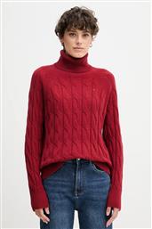 ΜΑΛΛΙΝΟ ΠΟΥΛΟΒΕΡ ΧΡΩΜΑ: ΜΠΟΡΝΤΟ, WW0WW46791 TOMMY HILFIGER