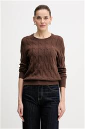 ΜΑΛΛΙΝΟ ΠΟΥΛΟΒΕΡ ΧΡΩΜΑ: ΚΑΦΕ, WW0WW43586 TOMMY HILFIGER